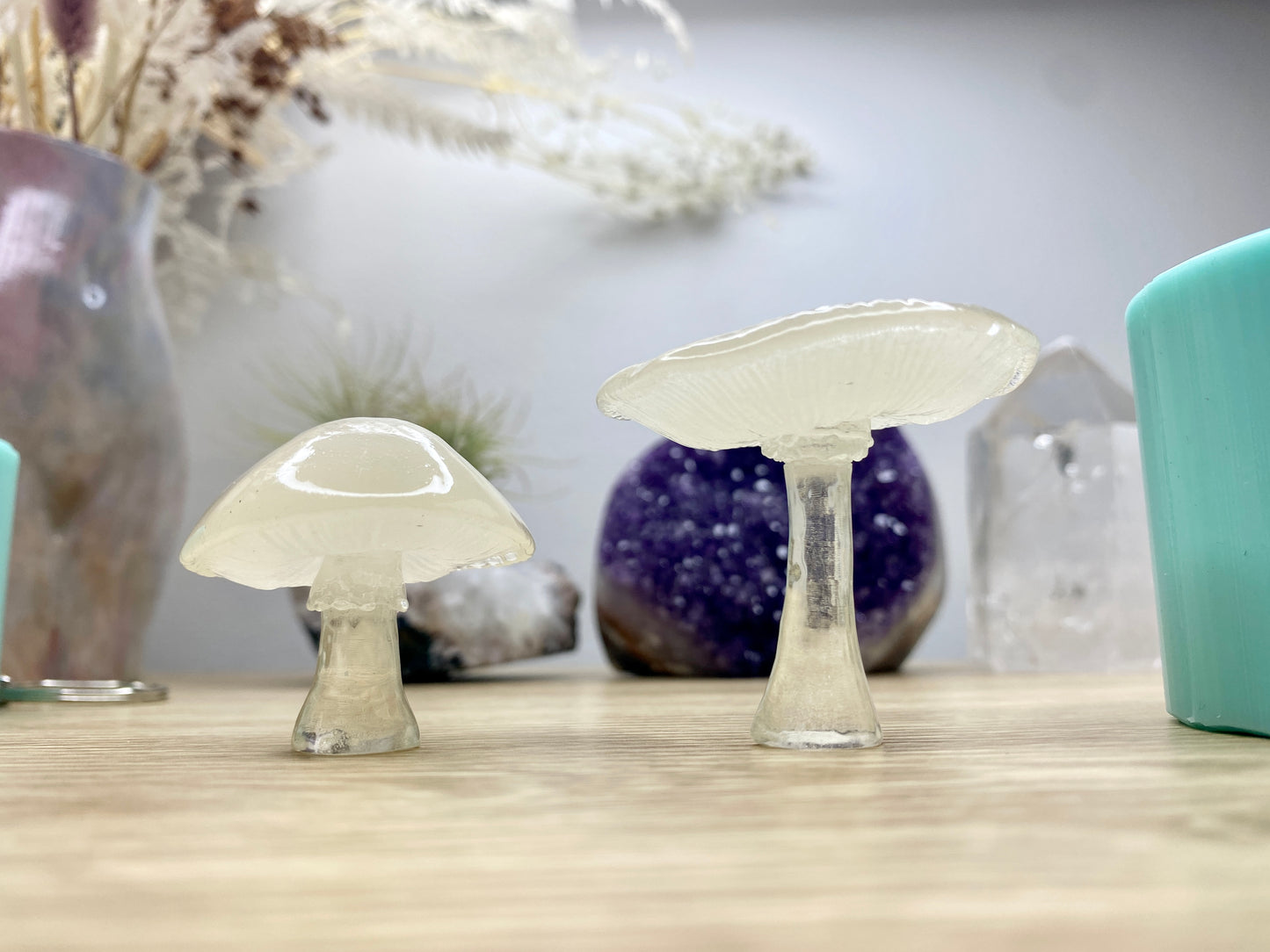 Mushroom Silicone Mould. Glossy finish with unique underside gills & texture. Easy removal. Key ring, pendants, fairy gardens.