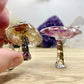 Mushroom Silicone Mould. Glossy finish with unique underside gills & texture. Easy removal. Key ring, pendants, fairy gardens.