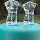 Glossy Silicone Mould of a Male Torso earring, keychain, small and XL statue. 2.5 cm to 17 cm.