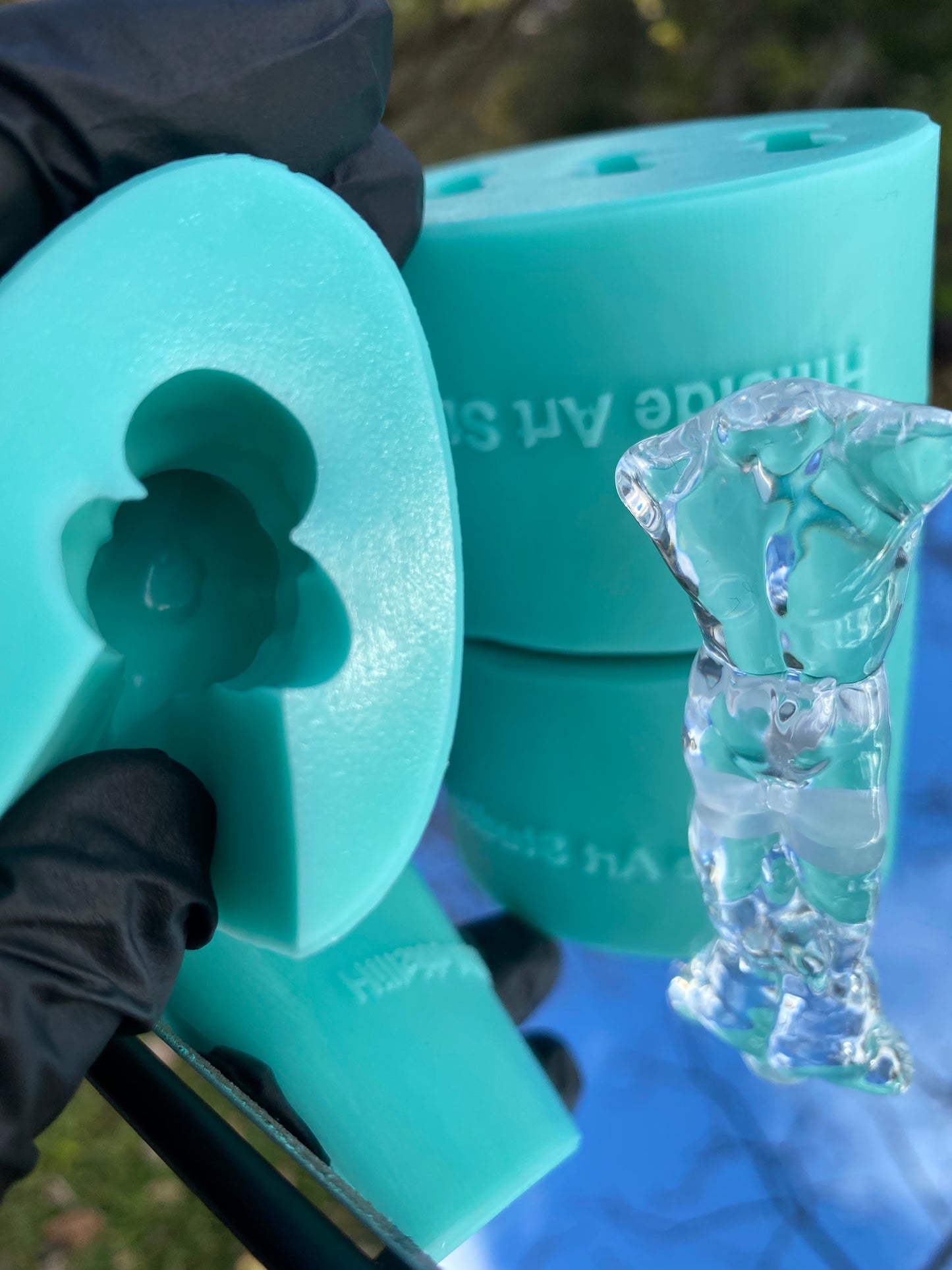 Glossy Silicone Mould of a Male Torso earring, keychain, small and XL statue. 2.5 cm to 17 cm.