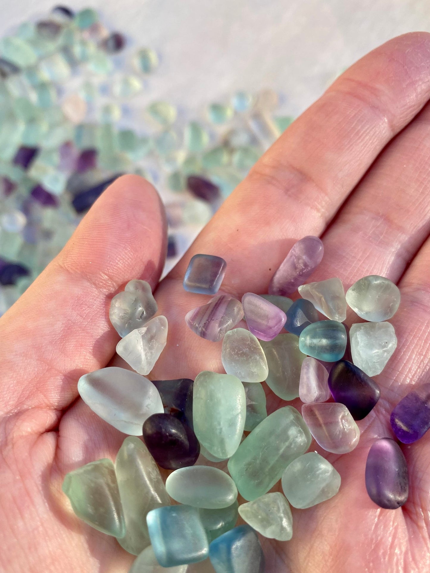 Rainbow Flourite Crystal Chips - 150g