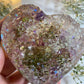 Silicone Mould - Carved Amethyst Cluster Love Heart - round shape