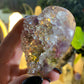 Silicone Mould - Carved Amethyst Cluster Love Heart - round shape