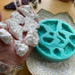 Silicone Mould Crystal Druzy Palette. 11 Crystals. Amethyst clusters, Crystal Quartz and Pyrite shapes