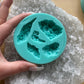 Silicone mould x 5 crystal clusters. Made from real amethyst, pyrite, and quartz crystals