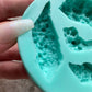 Silicone mould x 5 crystal clusters. Made from real amethyst, pyrite, and quartz crystals