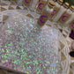 Dragon Scales - Small Iridescent Colour Shifting Flakes. 15 ml glass vial. Resin art, slime, tumbler, soap, candle, nail art etc.