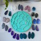 XL Agate Crystal Palette Silicone Mould. 9 Matching pairs. 18 total individual pieces. Make resin earrings, pendants, magnets key-chains