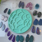 XL Agate Crystal Palette Silicone Mould. 9 Matching pairs. 18 total individual pieces. Make resin earrings, pendants, magnets key-chains