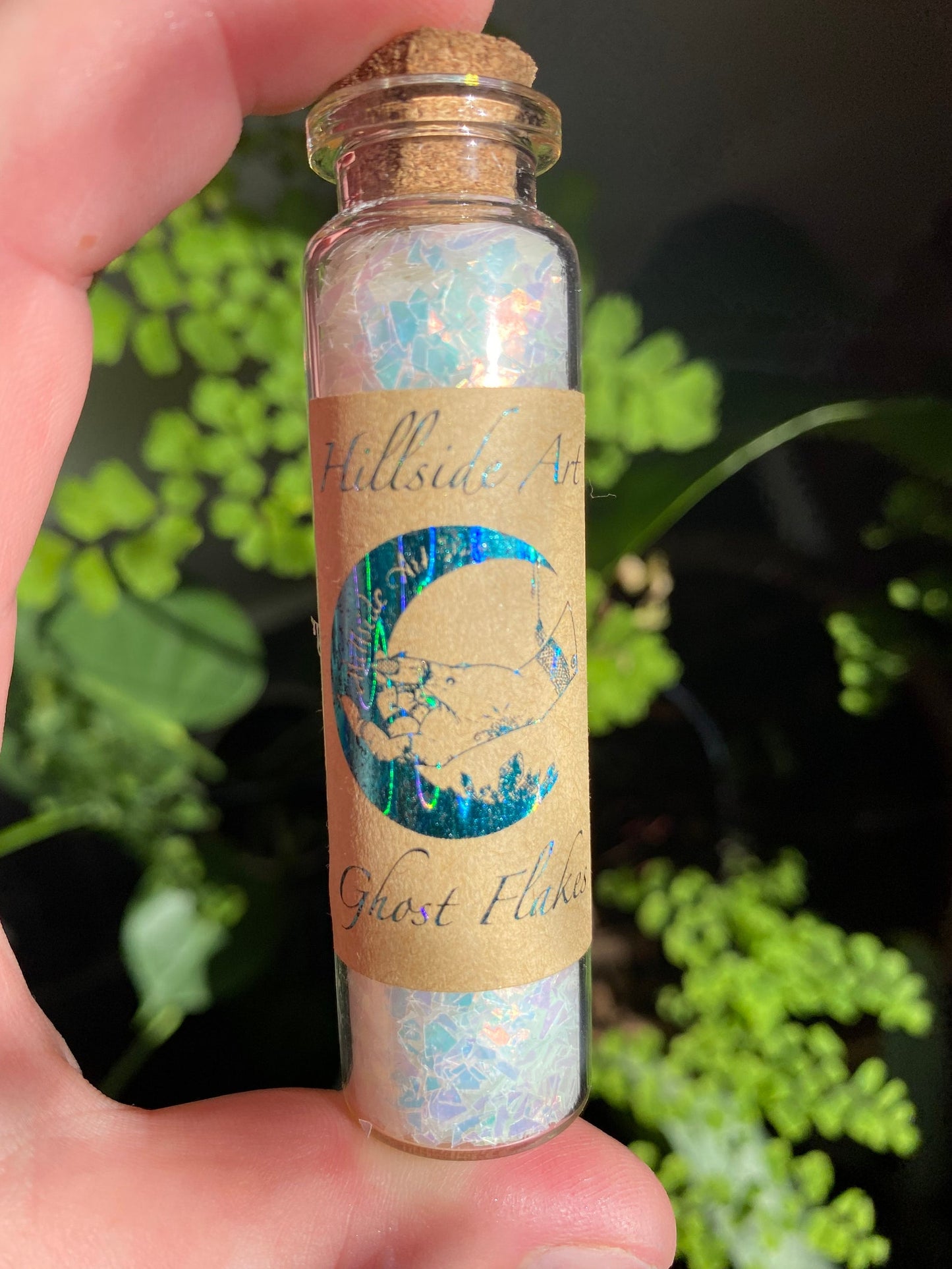 "Ghost Flakes" - Small Iridescent Colour Shifting Flakes. 15 ml glass vial. Resin art, slime, tumbler, soap, candle, nail art etc.