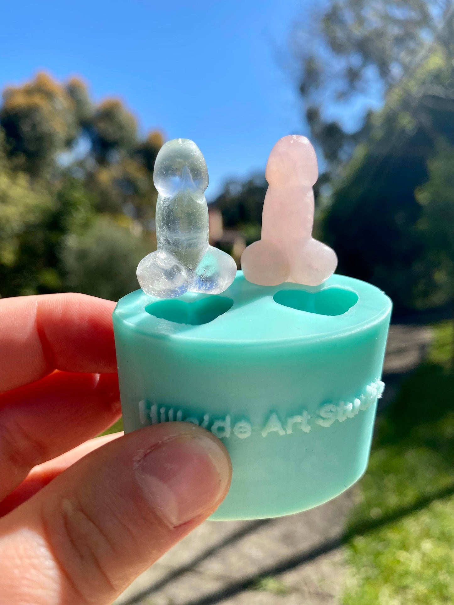Mini penis silicone mould. Make your own pair of earrings, wax melts, cheeky magnets. Great for hens nights, bachelorette parties, gifts.