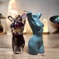 Goddess Figure Silicone Mould in an Arms Up Pose called “Rubi”. Glossy Finish.