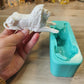 Laying Down Male Lion Silicone Mould Super glossy finish.